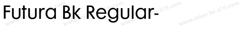 Futura Bk Regular字体转换